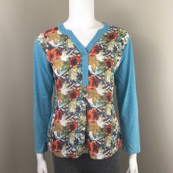 NorthStyle Long Sleeve Shirt Small Floral - Picture 1 of 5
